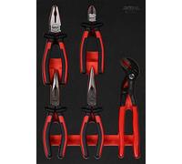 KS Tools 812.0005 Juego de alicates en inserto de gomaespuma, 5 pzs