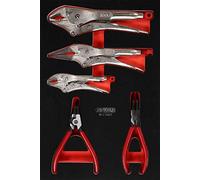 KS Tools 812.0007 Juego de alicates en inserto de gomaespuma, 7 pzs