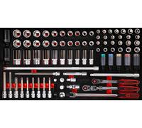 KS Tools 813.0085 Juego de llaves de vaso de 1/2'' en inserto de gomaespuma, 85 pzs