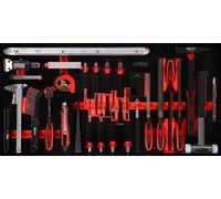 KS Tools 813.1036 Juego de martillos, cinceles y herramientas de medición en inserto de gomaespuma, 36 pzs