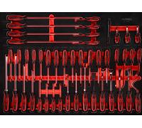 KS Tools 821.0046 Juego de destornilladores en inserto de gomaespuma, 46 pzs