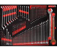 KS Tools 821.0076 Juego de llaves fijas en inserto de gomaespuma, 76 pzs