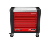 KS Tools 873.3008 PERFORMANCEplus P25 Carro de taller NEGRO/ROJO con 8 cajones