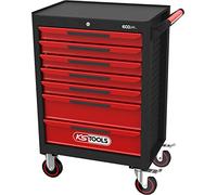 KS Tools 897.0007 Carro de taller ECOline NEGRO/ROJO con 7 cajones