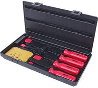KS Tools 907.2230 - Pack de 4 rascadores de juntas, acodado 10°, en caja de plástico