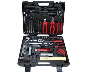 KS Tools 911.0703 ECOLINE-CHROMEmat-103 - Estuche de llaves de vaso (1/4", 1/2", llave de 8 a 19 mm), color blanco