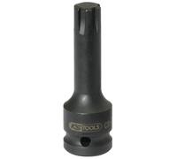 KS Tools 911.0935 - Bit con adaptador de impacto Ribe, acero especial, pavonado, M5 (longitud 75 mm, tamaño: 1/2")