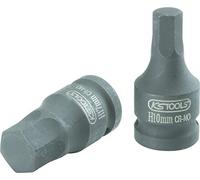 KS Tools 911.0993 1/2" Llave de vaso de impacto con punta para tornillos con encastre hexagonal, corta, 9/16"