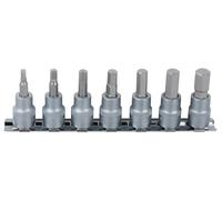 KS Tools 911.1544 1/4" Juego de llaves de vaso con punta para tornillos con encastre hexagonal, 7 pzs2,5-8 mm