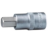 KS Tools 911.1806 1" Llave de vaso con punta para tornillos con encastre hexagonal, corta, 17 mm