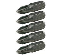 KS Tools 911.2208 1/4" Bit ranurado cruzado PH# 3, 25mm, paquete de 5