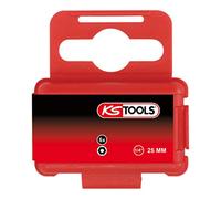 KS Tools 911.3593 1/4" Punta para tornillos con encastre hexagonal con orificio frontal,25mm,3/8", paquete de 5