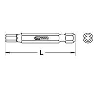 KS Tools 911.7714 - Pack e pack de 5 con punta Classic para tornillos Allen con orificio frontal (tamaño: 75 mm, 5 mm, 1/4")