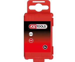 KS Tools 911.8424 1/4" Punta para tornillos planos, 75mm, 11mm, paquete de 5