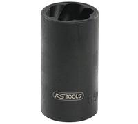 KS Tools 913.1255 - Llave de vaso con ranura espiral (tamaño: 25 mm, 1/2")