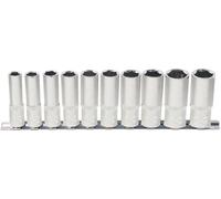 KS Tools 917.0615 1/2" Juego de llaves de vaso hexagonales, largas, 10 pzs 10-19 mm