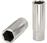 KS Tools 917.1432 Llave de vaso hexagonal 1/4", larga, 12 mm