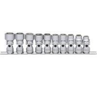 KS Tools 917.3940 3/8" Juego de llaves de vaso hexagonales con articulación, 10 pzs10-19 mm