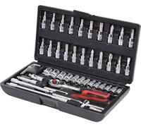 KS Tools 918.0648 1/4" CHROME+ Juego de llaves de vaso dodecaedras, 48 pzs