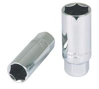 KS Tools 918.1206-E 1/2" CHROMEplus Llave de vaso para bujías 21mm, colgador