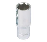 KS Tools 918.1272 1/2" Llave de vaso hexagonal CHROMEplus, larga, 30 mm