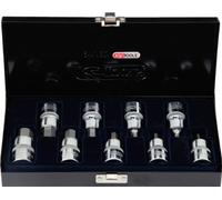 KS Tools 918.1330 1/2" CHROMEplus Juego de bits con adaptador hexágono interior, 9 pzs, 4-17mm, cortas