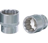 KS Tools 918.1333 1/2" Llave de vaso de 12 cantos CHROMEplus, 14 mm