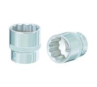 KS Tools 918.1371 1/2" Llave de vaso de 12 cantos CHROMEplus, 7/16"