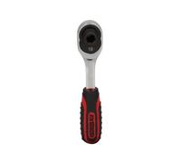 KS Tools 918.1495 - Mini carraca reversible para bits Chrome, 72 dientes (longitud 115 mm, 1/4")