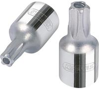 KS Tools 918.1577 1/4" Llave de vaso con punta para tornillos de estrella de cinco puntas con orificio frontal CHROMEplus, TS20