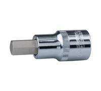 KS Tools 918.1609 1/2" Llave de vaso con punta para tornillos con encastre hexagonal CHROMEplus, corta, 9 mm