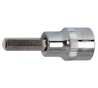 KS Tools 918.1617 1/2" Llave de vaso con punta para tornillos con encastre hexagonal CHROMEplus, corta, 17 mm