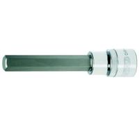 KS Tools 918.1656 1/2" Llave de vaso con punta para tornillos con encastre hexagonal CHROMEplus, larga, 6 mm