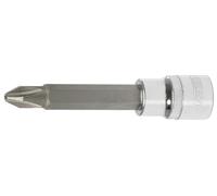 KS Tools 918.1685 1/2" Llave de vaso con punta para tornillos de estrella PH CHROMEplus, larga, PH1