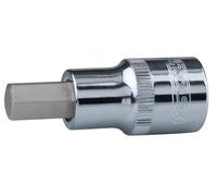 KS Tools 918.1702 1/2" Llave de vaso con punta para tornillos con encastre hexagonal CHROMEplus, corta, 7/32''