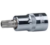 KS Tools 918.1721 1/2" Llave de vaso con punta para tornillos Torx CHROMEplus con orificio frontal, TB15