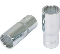 KS Tools 918.1734 1/2" Llave de vaso de 12 cantos CHROMEplus, larga, 34 mm