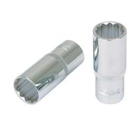 KS Tools 918.1736 1/2" Llave de vaso de 12 cantos CHROMEplus, larga, 7/16"