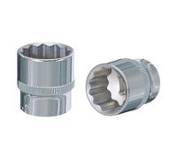 KS Tools 918.3737 3/8" Llave de vaso de 12 cantos CHROMEplus, 3/4"
