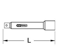 KS Tools 918.3897 3/8" CHROMEplus Prolongador 150mm