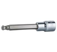 KS Tools 918.5318 1/2" Llave de vaso con punta de cabeza de bola para tornillos con encastre hexagonal CHROMEplus, larga, 12 mm