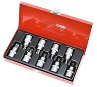 KS Tools 922.1802 TORX® - Estuche de 9 puntas destornilladoras (1/2", T20 a T60, gama ULTIMATE, cromado, vanadio, 54 piezas)