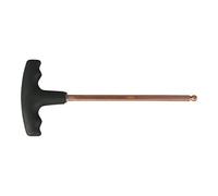 KS Tools 962.0961 Destornillador Allen BERYLLIUMplus con mango en T para tornillos con encastre hexagonal y cabeza de bola 4 mm