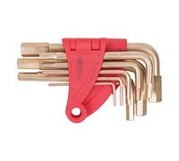 KS Tools 963.1514 Juego de destornilladores acodados BRONZEplus para tornillos con encastre hexagonal, pulgadas, 10 pzs