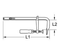 KS Tools 963.5020 Tornillo de apriete BRONZEplus 480 mm