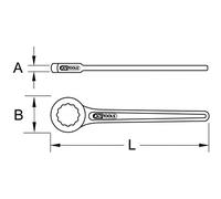 KS Tools 963.7533 Llave de estrella BRONZEplus, recta 20 mm