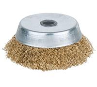 KS Tools 963.9597 Cepillo para amoladora de alambre de bronce estañado BRONZEplus, ondulado, Ø 85 mm