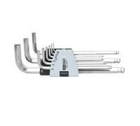 KS Tools 964.0420 Juego de llaves Allen acodadas con cabeza esférica de acero fino, 9 pzs