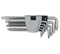 KS Tools 964.0620 Juego de Llaves Torx acodadas de acero fino con orificio, 9 pzs
