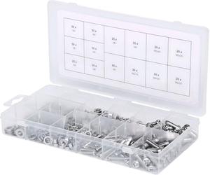 KS Tools 970.0510 Surtido de tornillos métricos de cabeza alomada para máquinas, 475 pzs